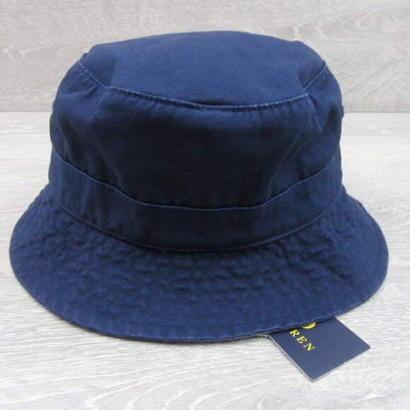 Polo Ralph Lauren Embroidered Bear Bucket Hat Adult Size S/M Navy Blue NEW - Picture 7 of 12